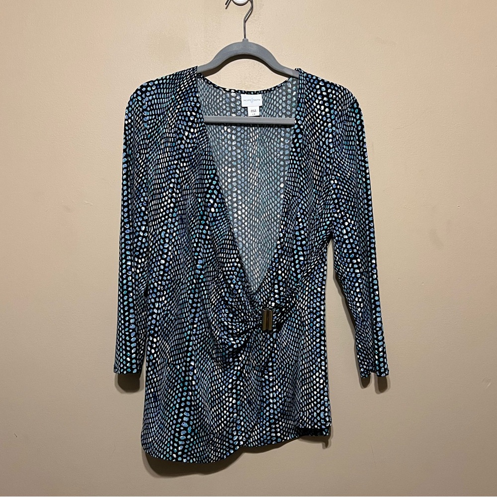 Jaclyn Smith Wrap Blouse